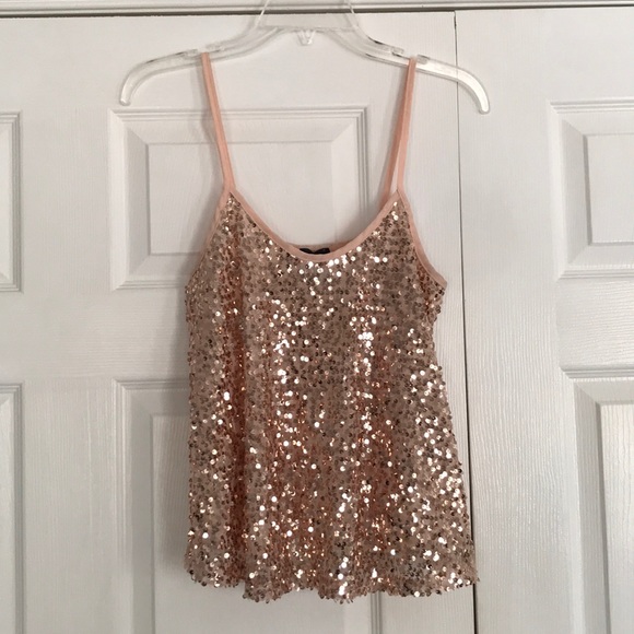 Rose Gold Sequin Tank - Picture 1 of 3